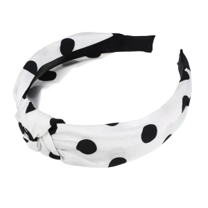Unique Bargains Women's Polka Dot Knotted Headband 1 Pc