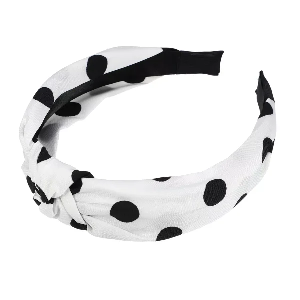 Unique Bargains Women's Polka Dot Knotted Headband 1 Pc