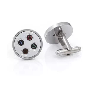Rubber Road PlayStation PS1 Controller Cufflinks Grey