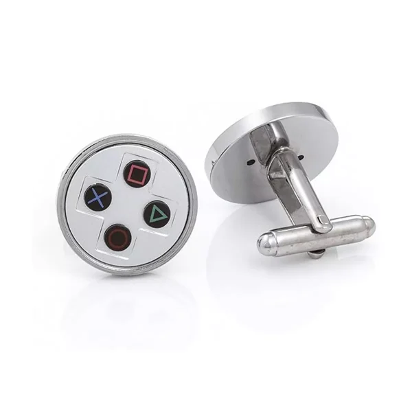 Rubber Road PlayStation PS1 Controller Cufflinks Grey