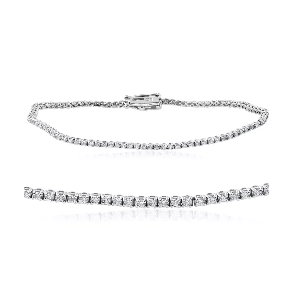 3 1 1/2 cttw Diamond Tennis Bracelet 14k White Gold 7"